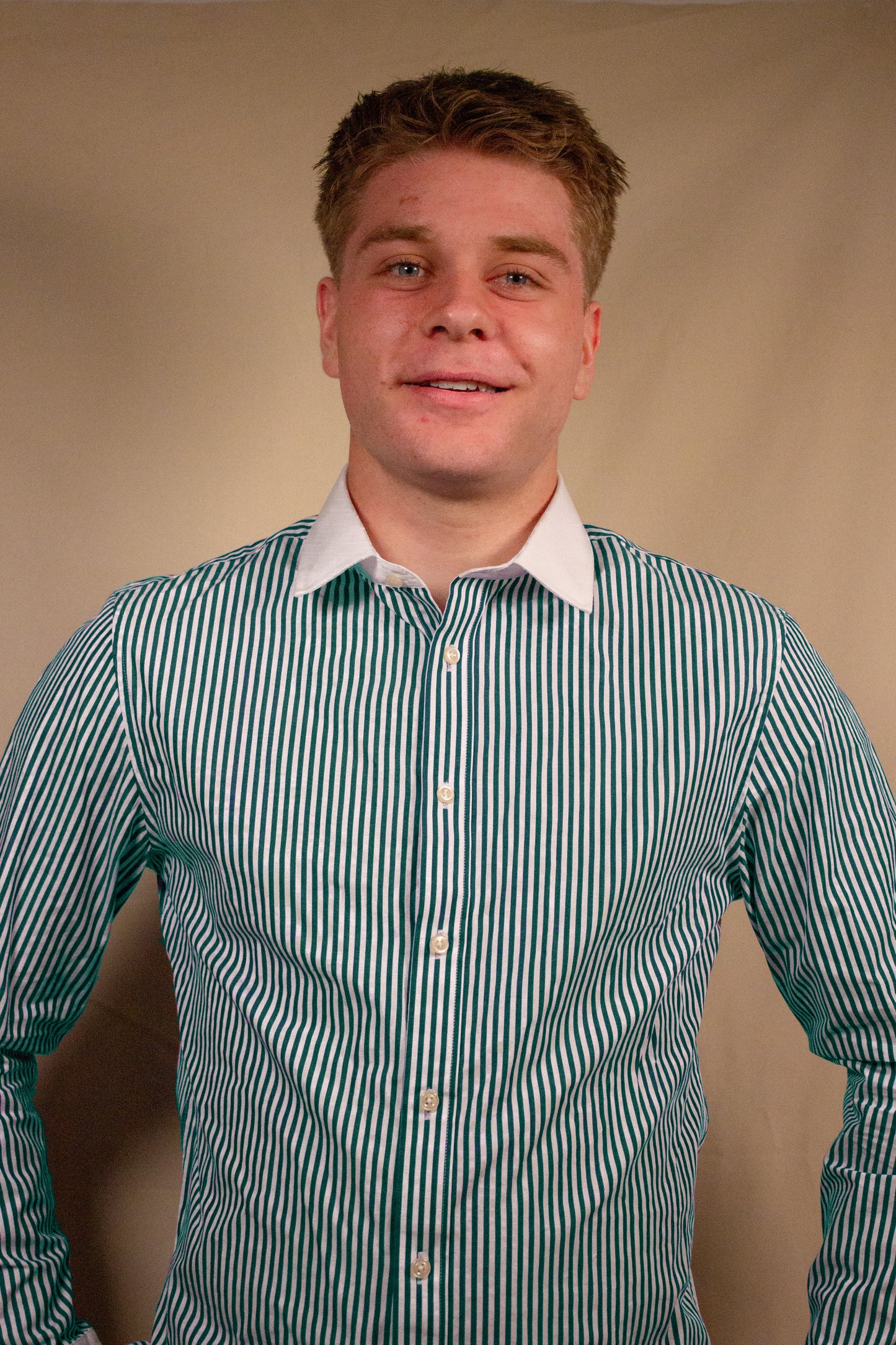 Cambridge Groen Gestreept Shirt