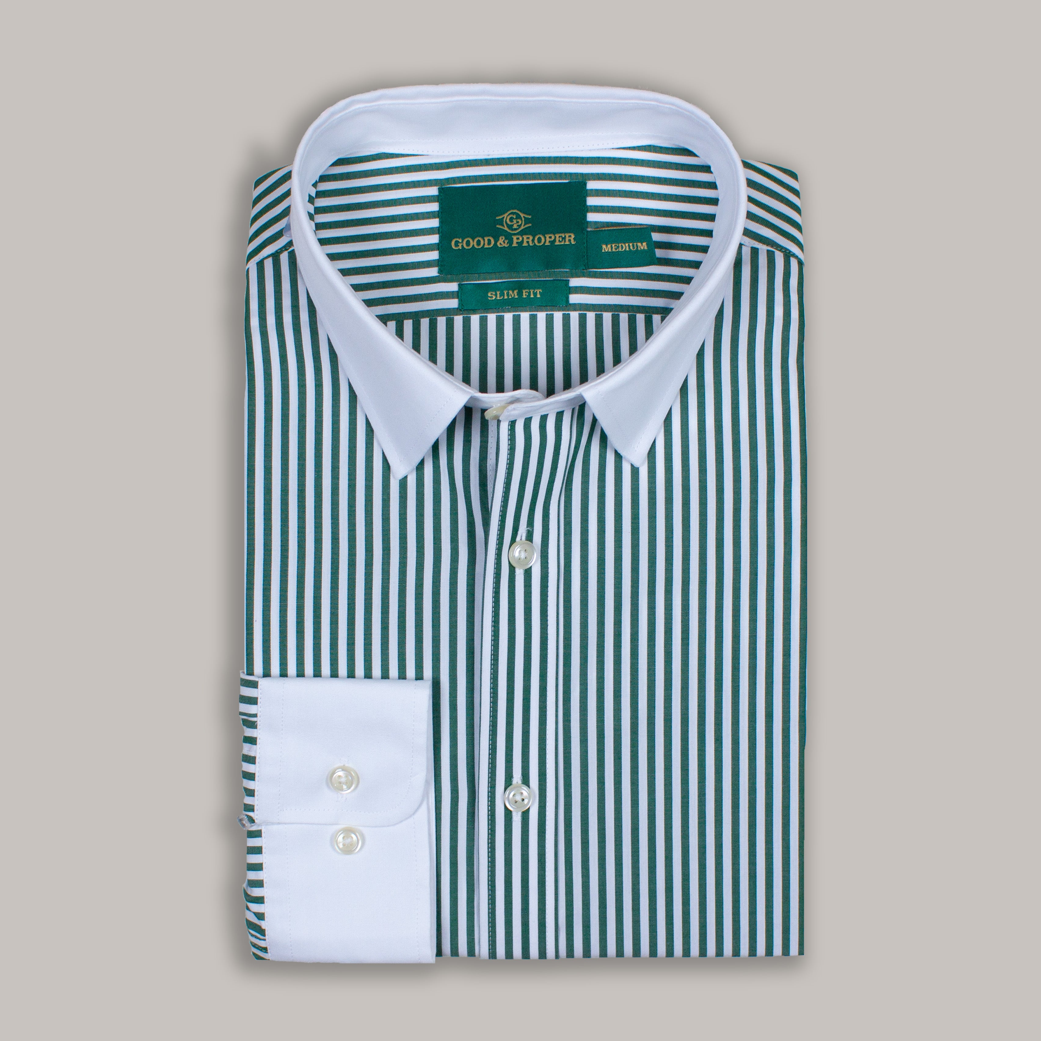 Cambridge Green Stripe Shirt Good and Proper Cambridge Green Stripe Shirt Good and Proper