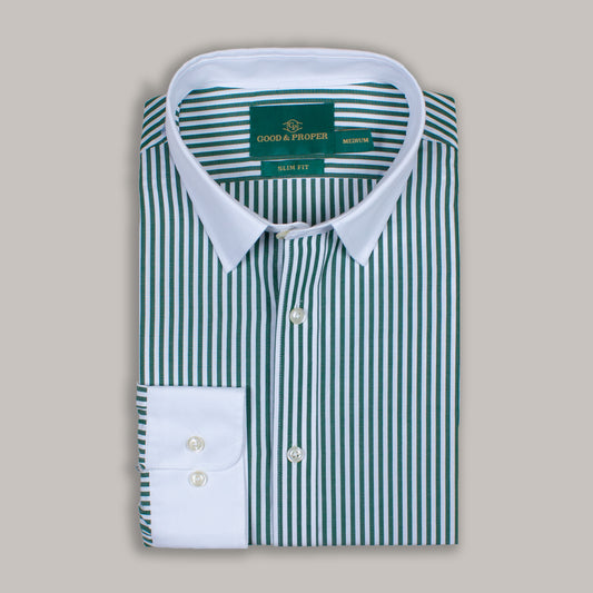 Cambridge Green Stripe Shirt